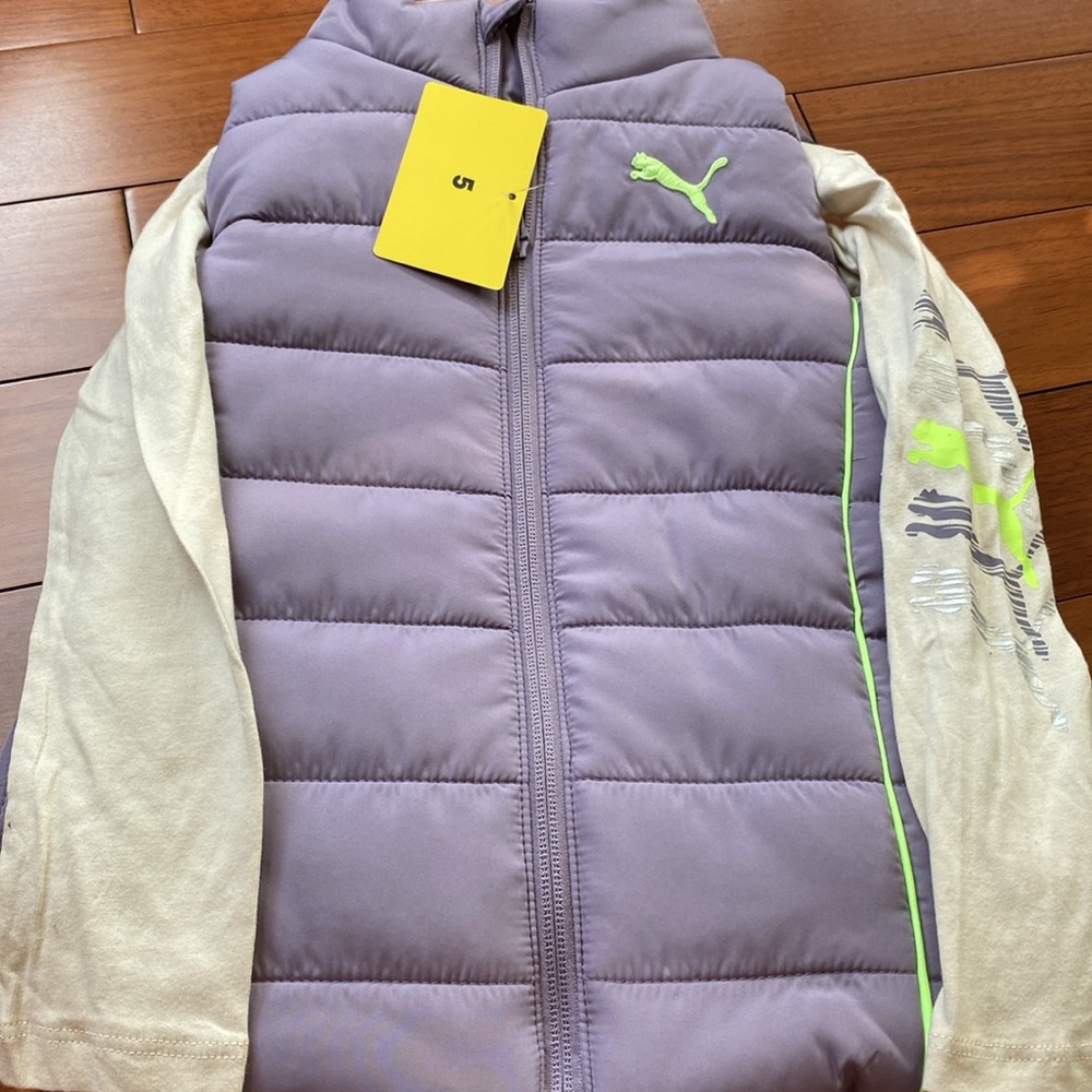 Puma Girls 3ps set , vest, leggings , long sleeve shirt